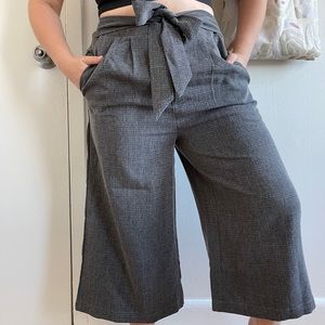 Gray plaid trousers
